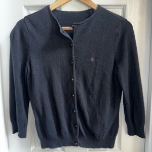 Vintage Ralph Lauren Cardigan S Button Close Black Feminine goth Whimsigoth